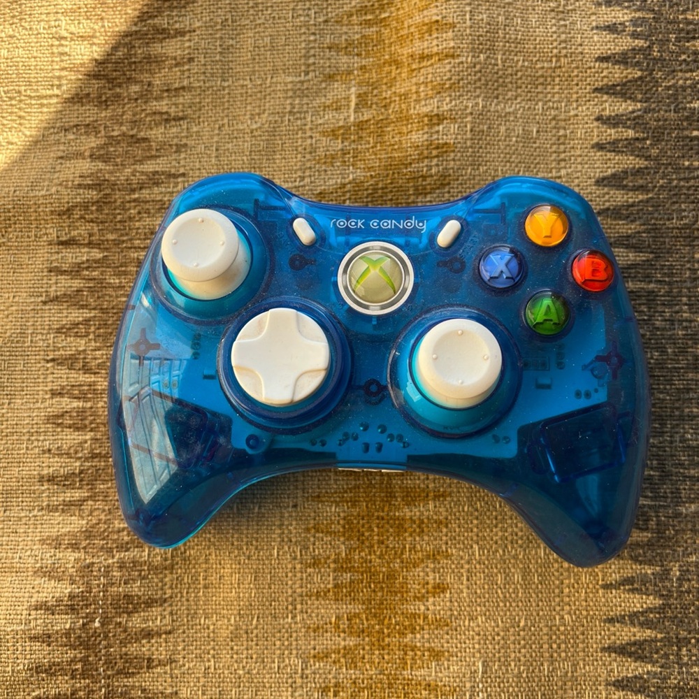 Rock Candy Wired Blue Controller Microsoft Xbox 360! Missing Wire